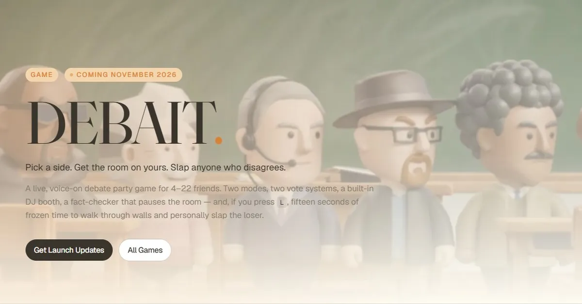DEBAIT key art with clay-style characters